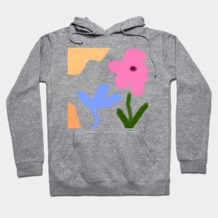 Pink Purple watercolor floral art design Hoodie